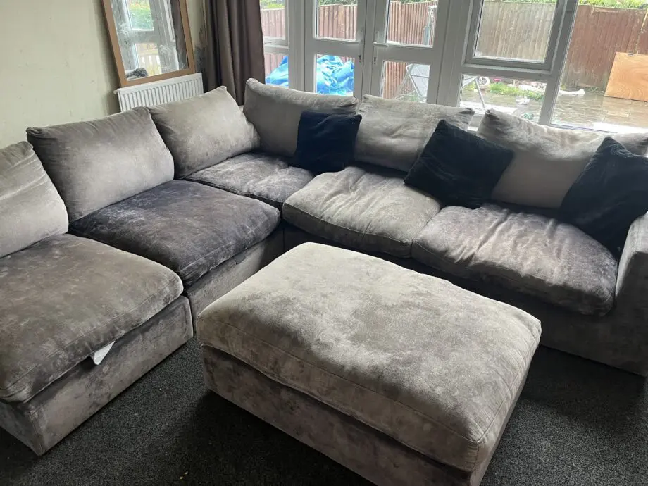 Large modular corner sofa