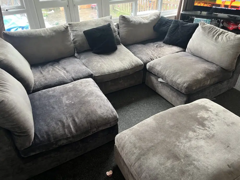 Large modular corner sofa