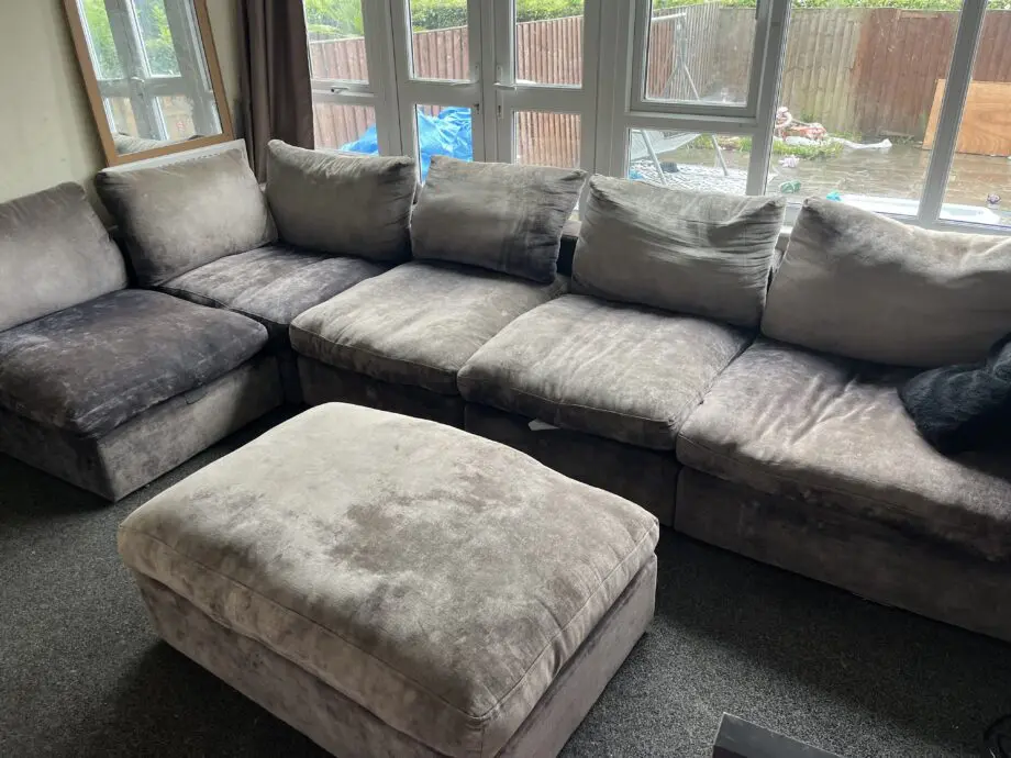 Large modular corner sofa