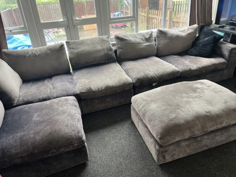 Large modular corner sofa