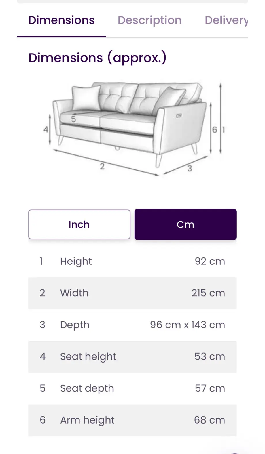 DFS French Connection Studio, Ocean Blue, 3 seater power recliner sofa