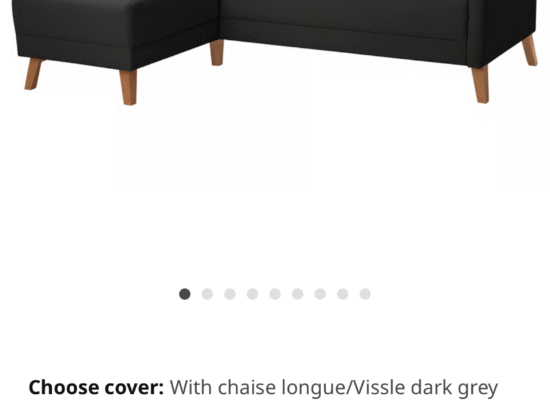 3-seat sofa, with chaise longue/Vissle dark