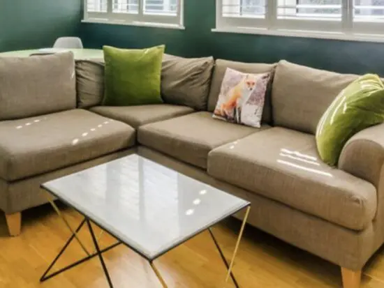 Light Brown L Shaped Sofa