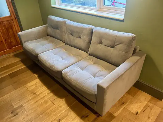 Swoon Berlin Three-seater Sofa - Silver Grey Easy Velvet - RRP £1709
