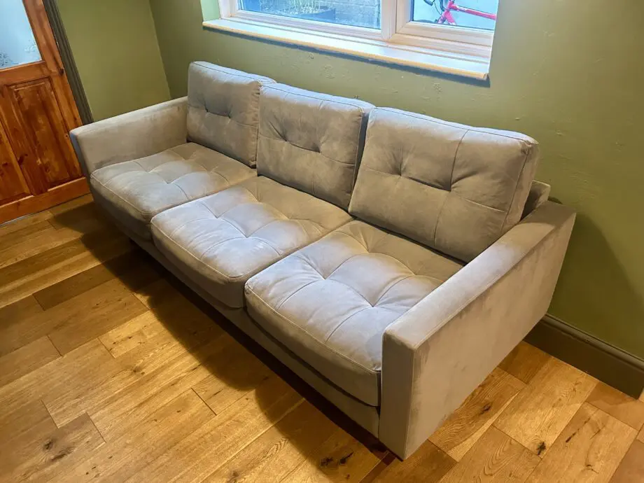 Swoon Berlin Three-seater Sofa - Silver Grey Easy Velvet - RRP £1709