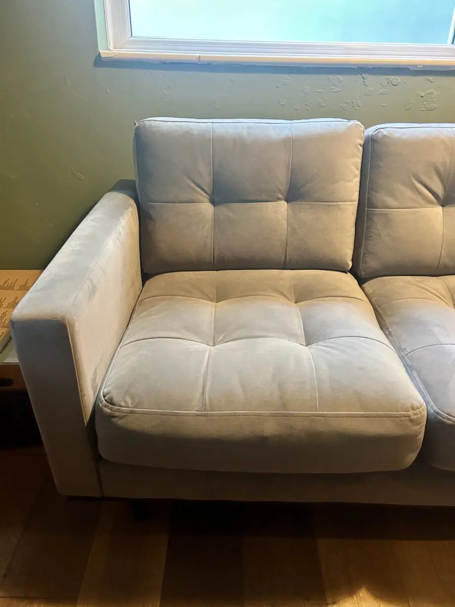 Swoon Berlin Three-seater Sofa - Silver Grey Easy Velvet - RRP £1709