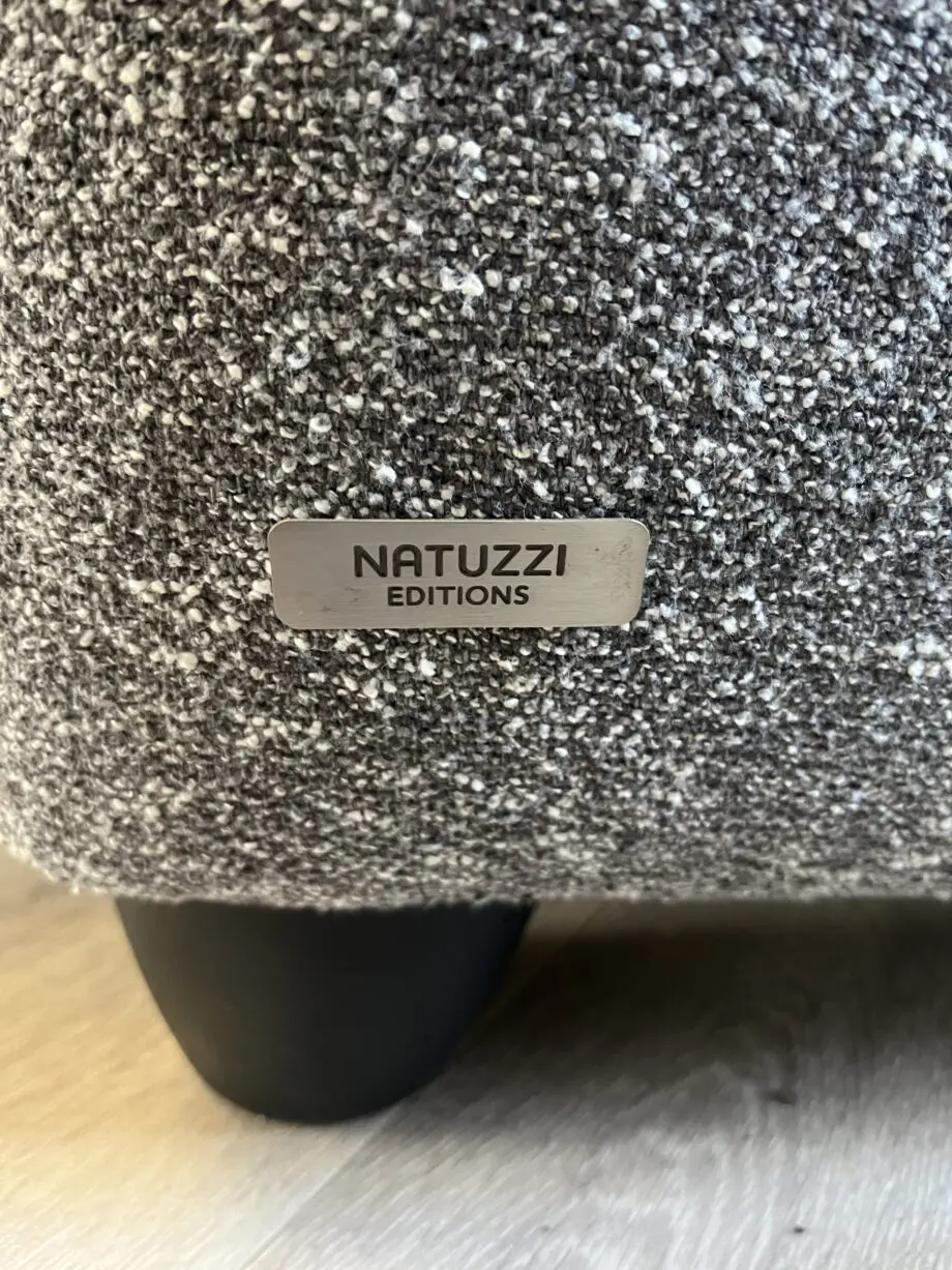 Natuzzi Grey cloth corner sofa