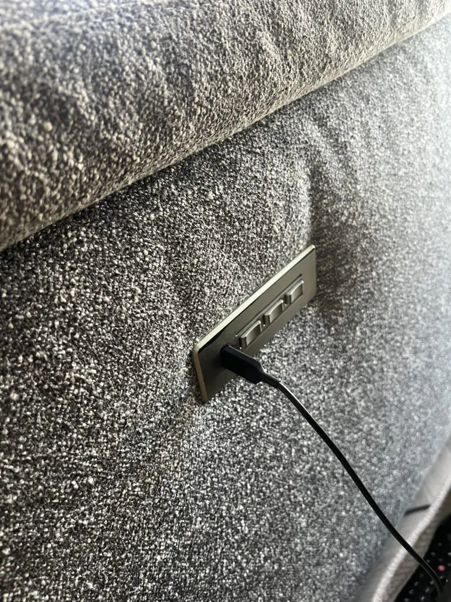 Natuzzi Grey cloth corner sofa