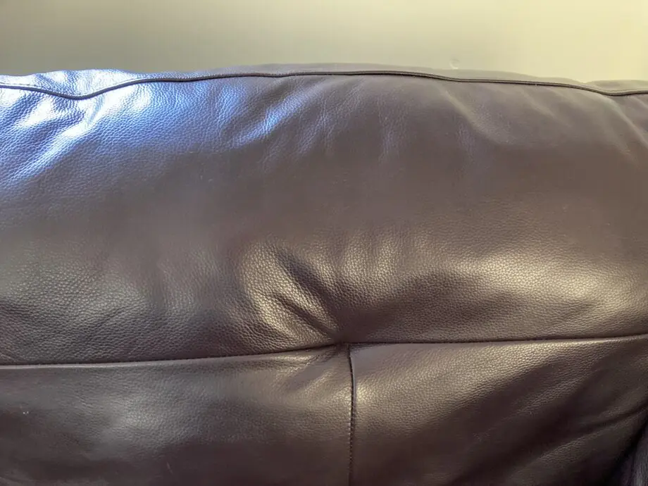 Sofology purple leather sofa