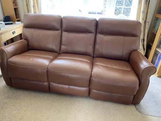 Harvey’ Brayden Tan 3 seater Electric power recliner
