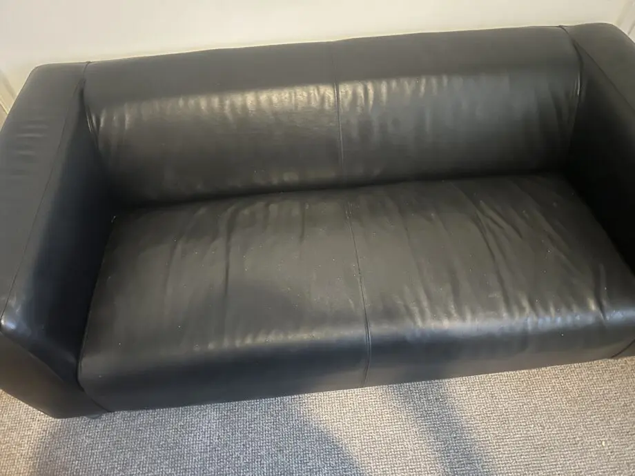 Black leather Sofa