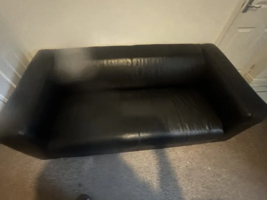Black leather Sofa