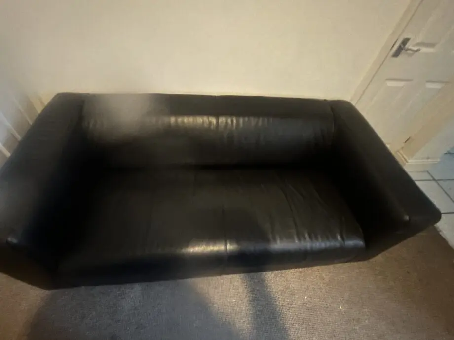 Black leather Sofa