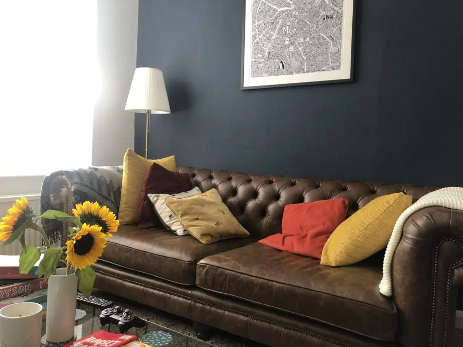 Distinctive Chesterfield Handmade Brown Leather 3 seater