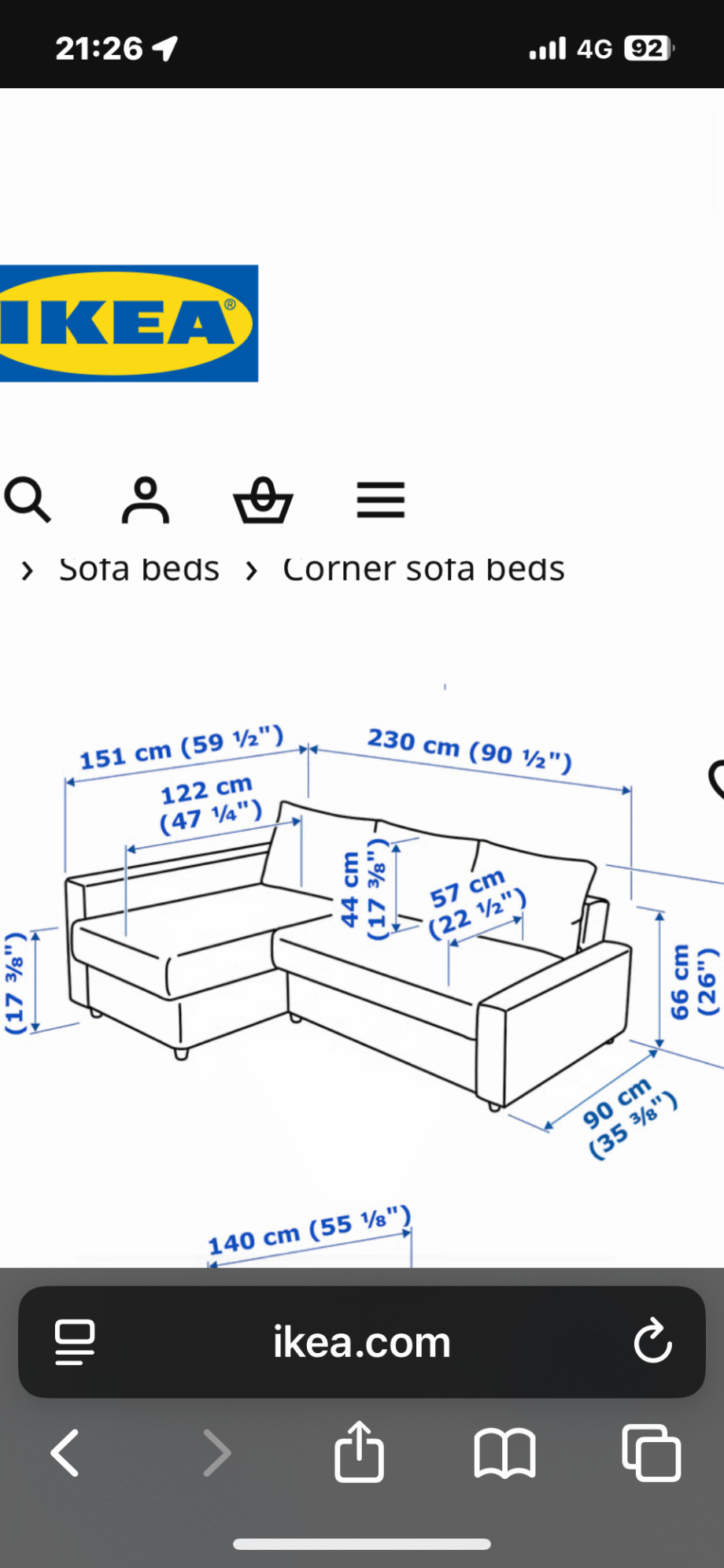 FRIHETEN Corner sofa-bed with storage, Skiftebo dark grey