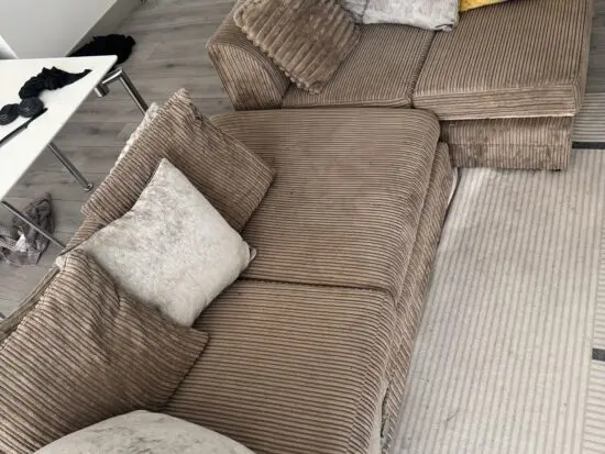 Brown 4 seater corner sofa