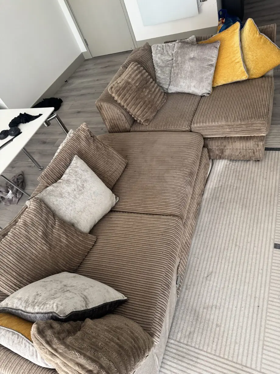 Brown 4 seater corner sofa