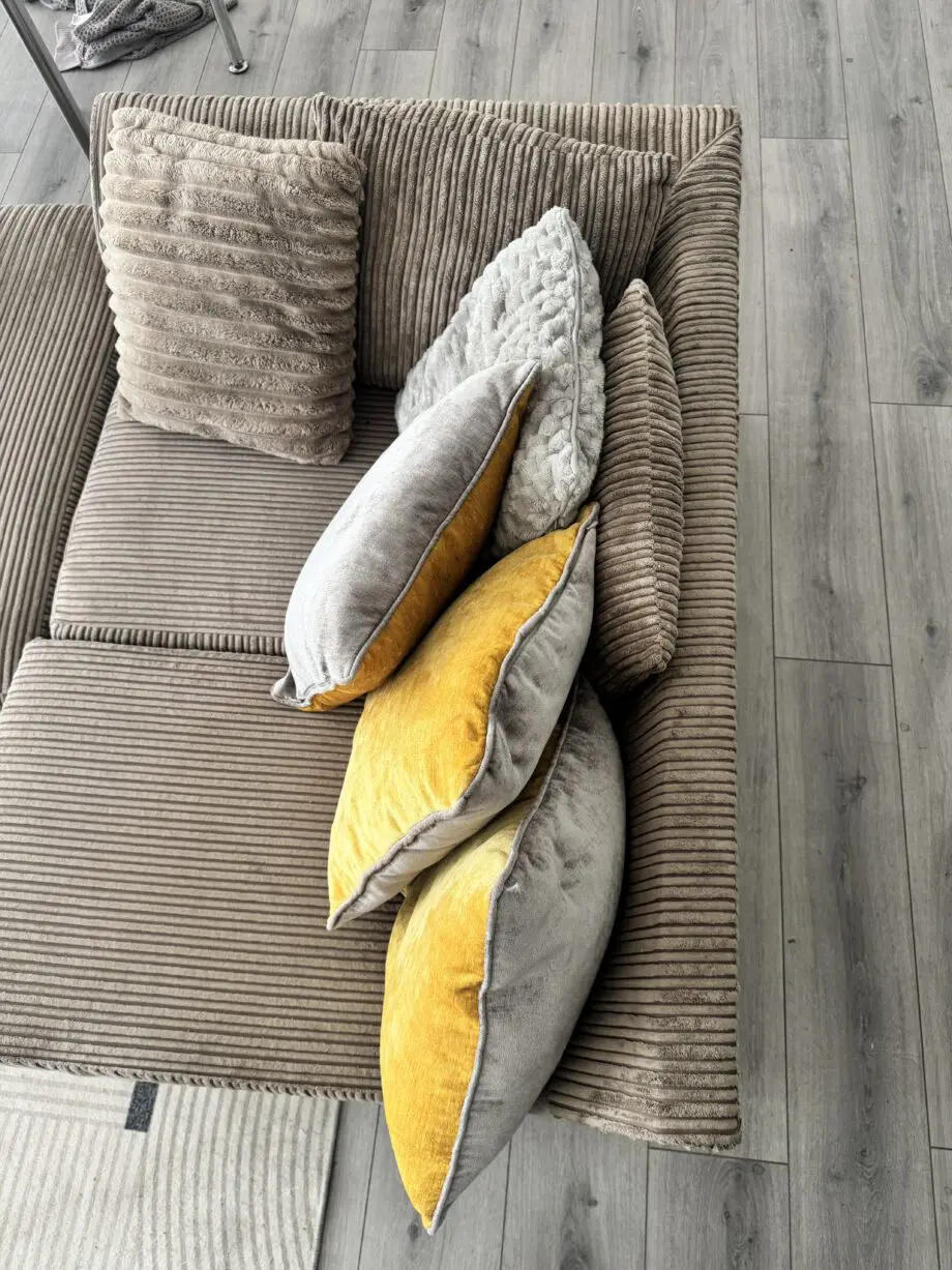 Brown 4 seater corner sofa