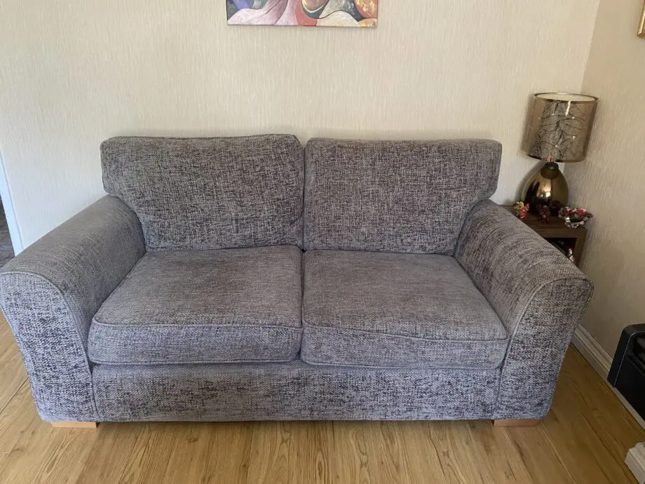 Chunky chenille Mink 2 seater sofas