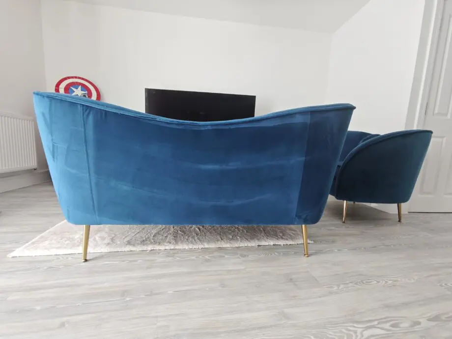 Velvet Sofa Set in Navy
