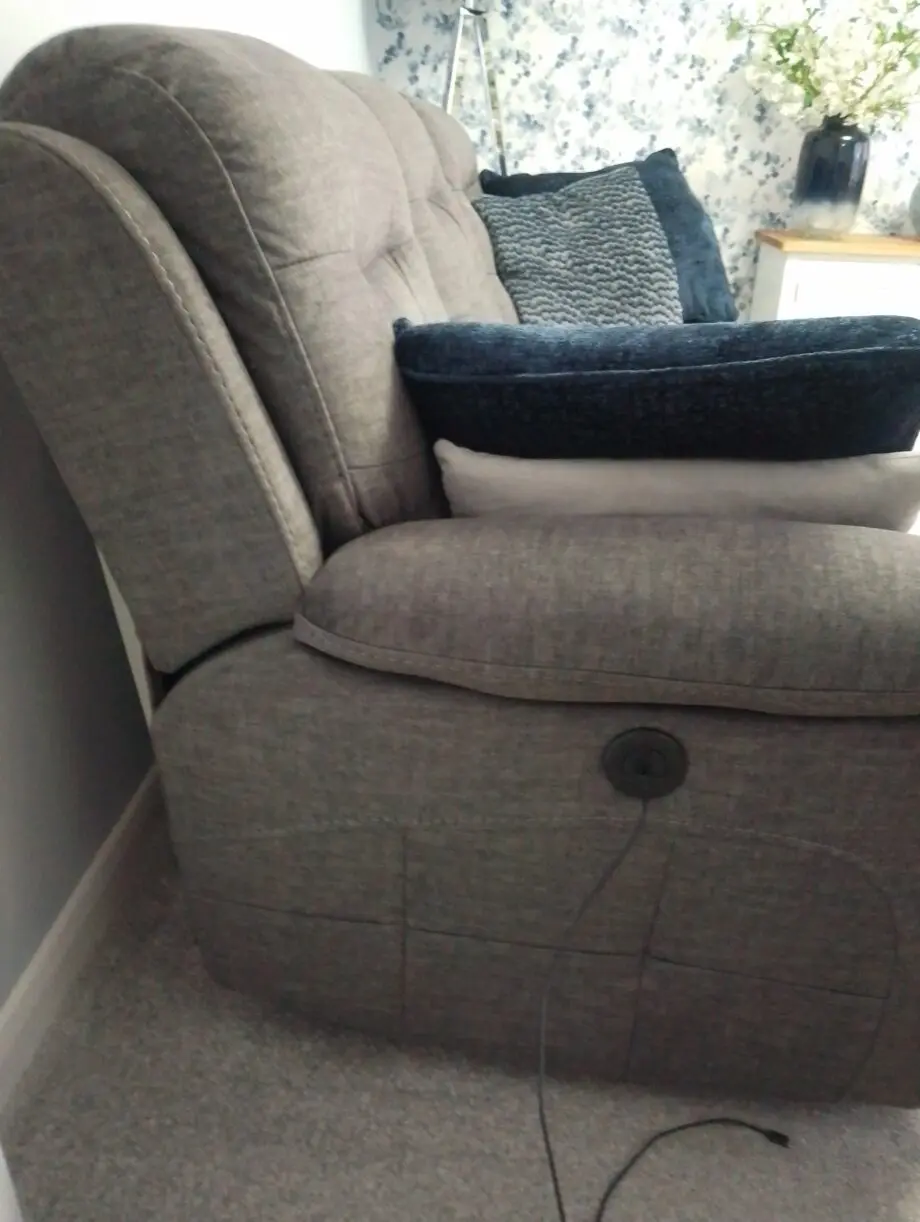 Oak furniture land electric reclining sofa and chair