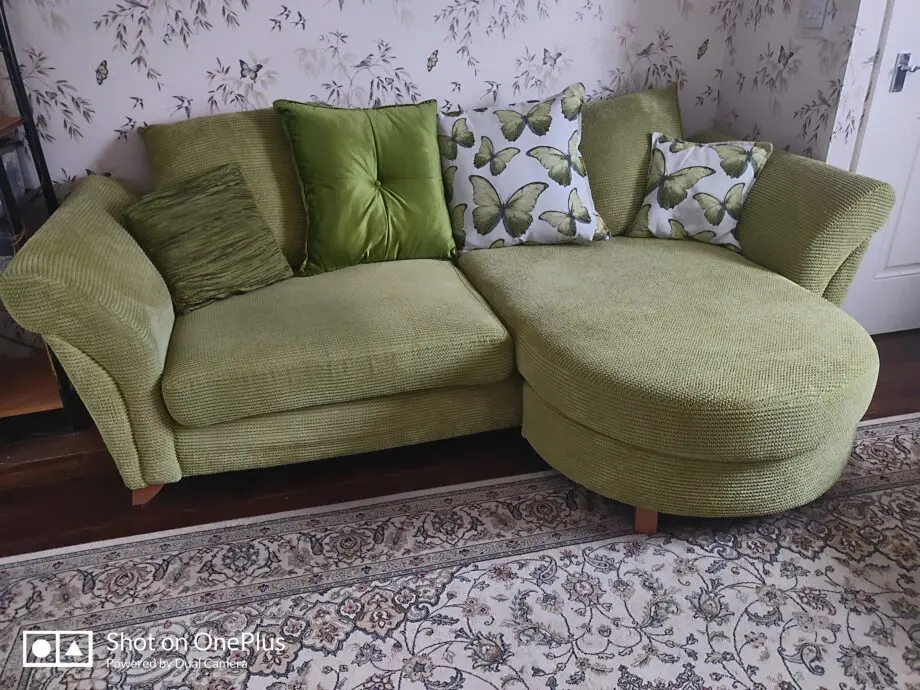 DFS green sofa set