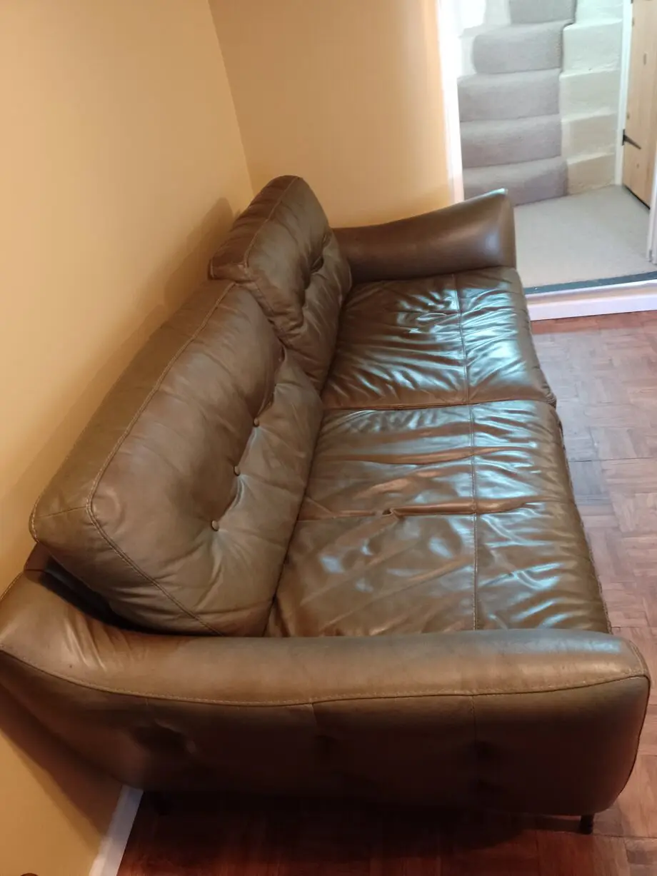 Sofology 3 seater Cordelia leather sofa