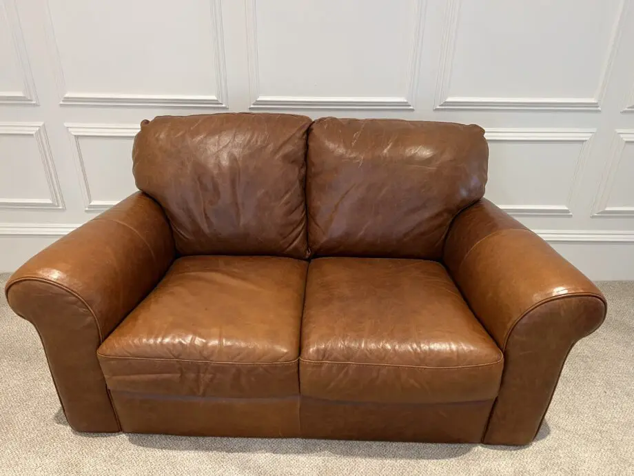 2 seater Italian leather sofa barker stone house