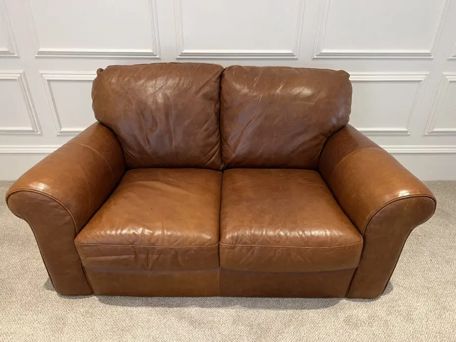 2 seater Italian leather sofa barker stone house