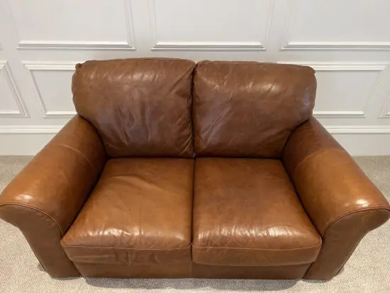 2 seater Italian leather sofa barker stone house