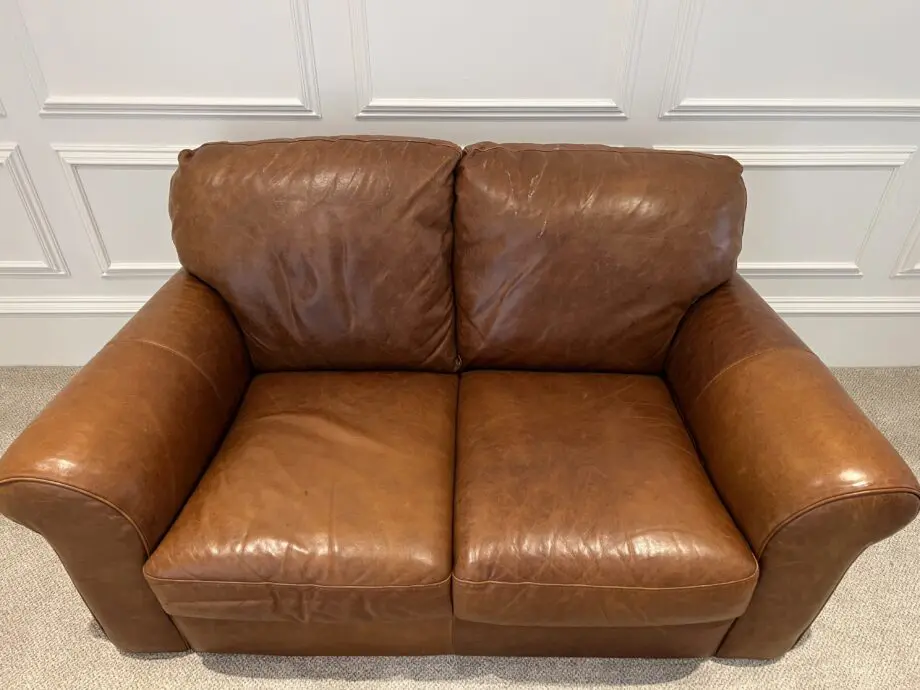 2 seater Italian leather sofa barker stone house