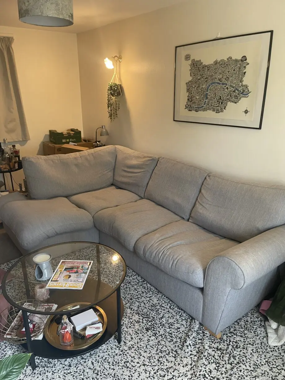 Light Grey Corner Sofa (Left-Side)