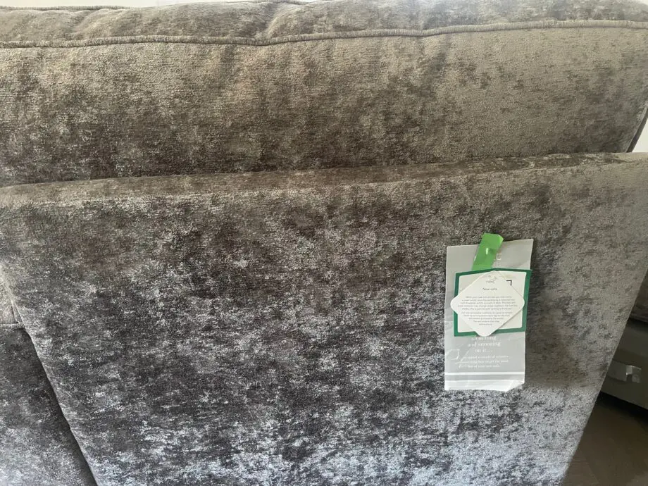 Beautiful, soft cosy deep seat Next corner sofa and matching storage ottoman in grey