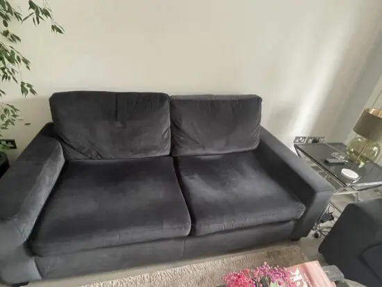 DFS dark grey sofa