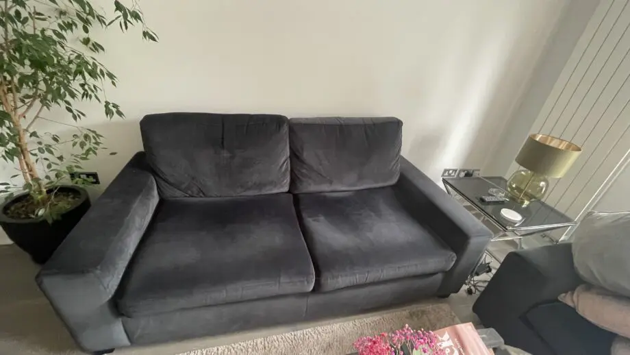 DFS dark grey sofa
