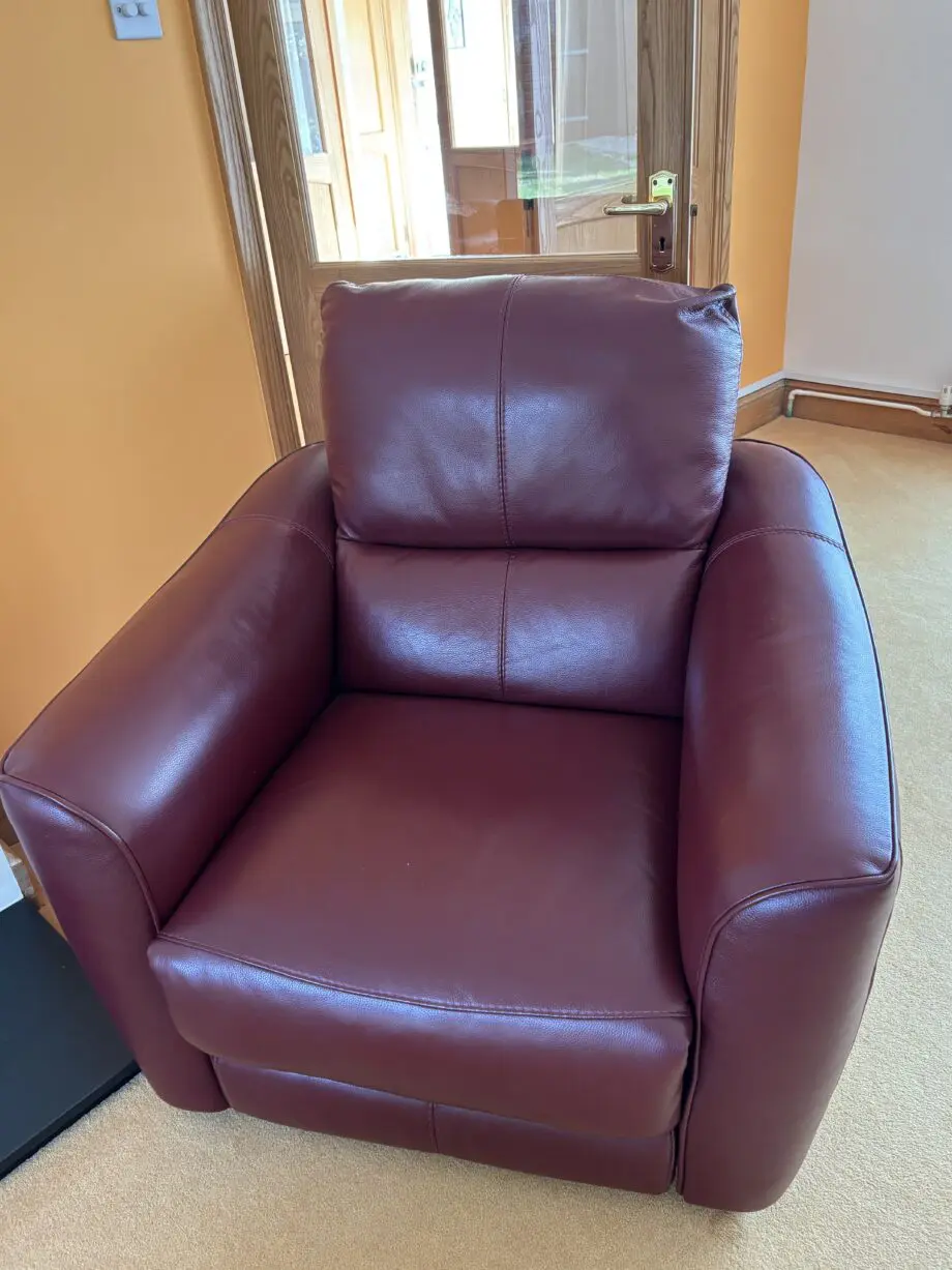 3 piece leather electric recliner sofa set
