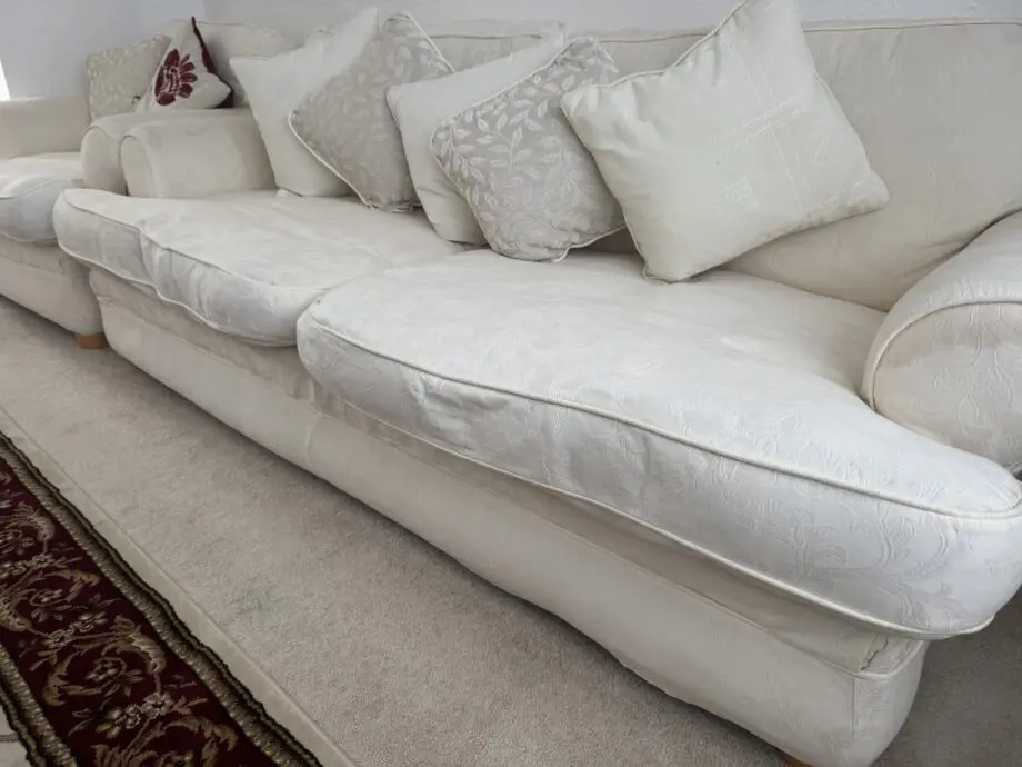 Dfs 3 piece suite in cream.