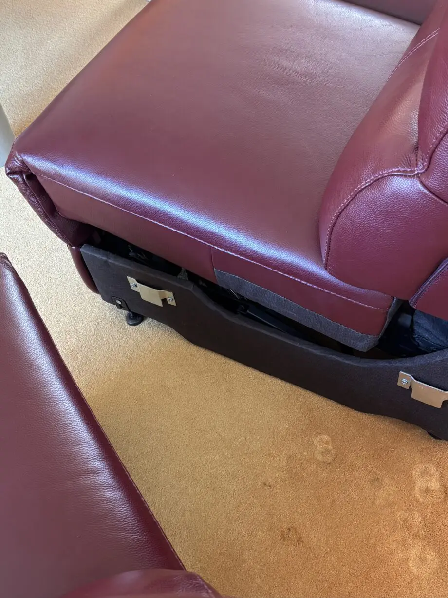 3 piece leather electric recliner sofa set