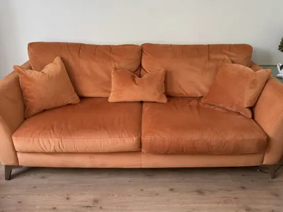 DFS Libby Burnt orange three seater sofa