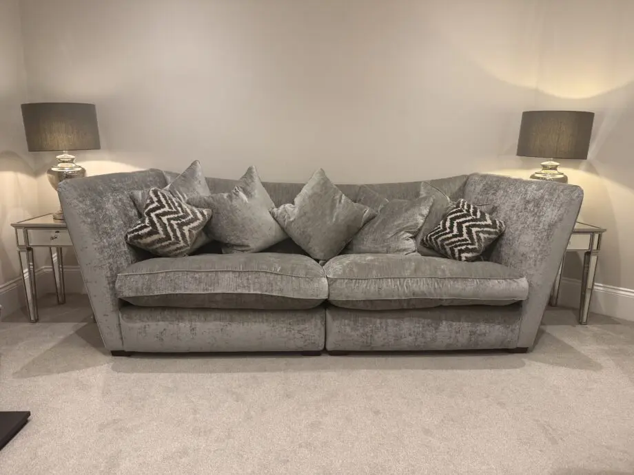 Sofology Richmonde Grey 4 & 3 seater with long footstool