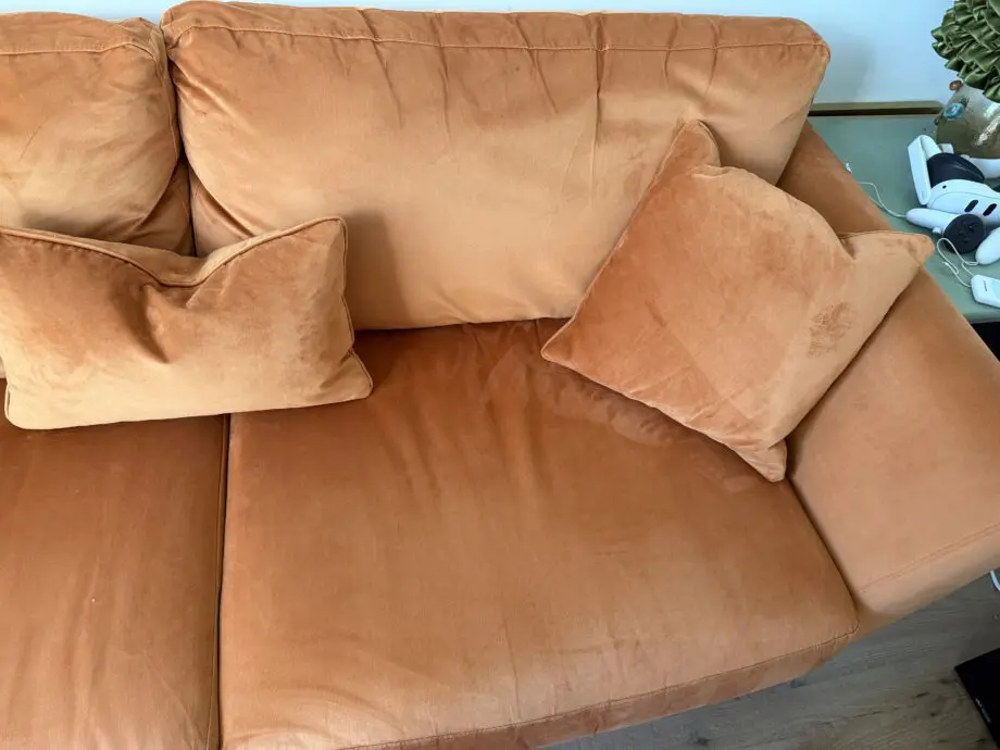 DFS Libby Burnt orange three seater sofa
