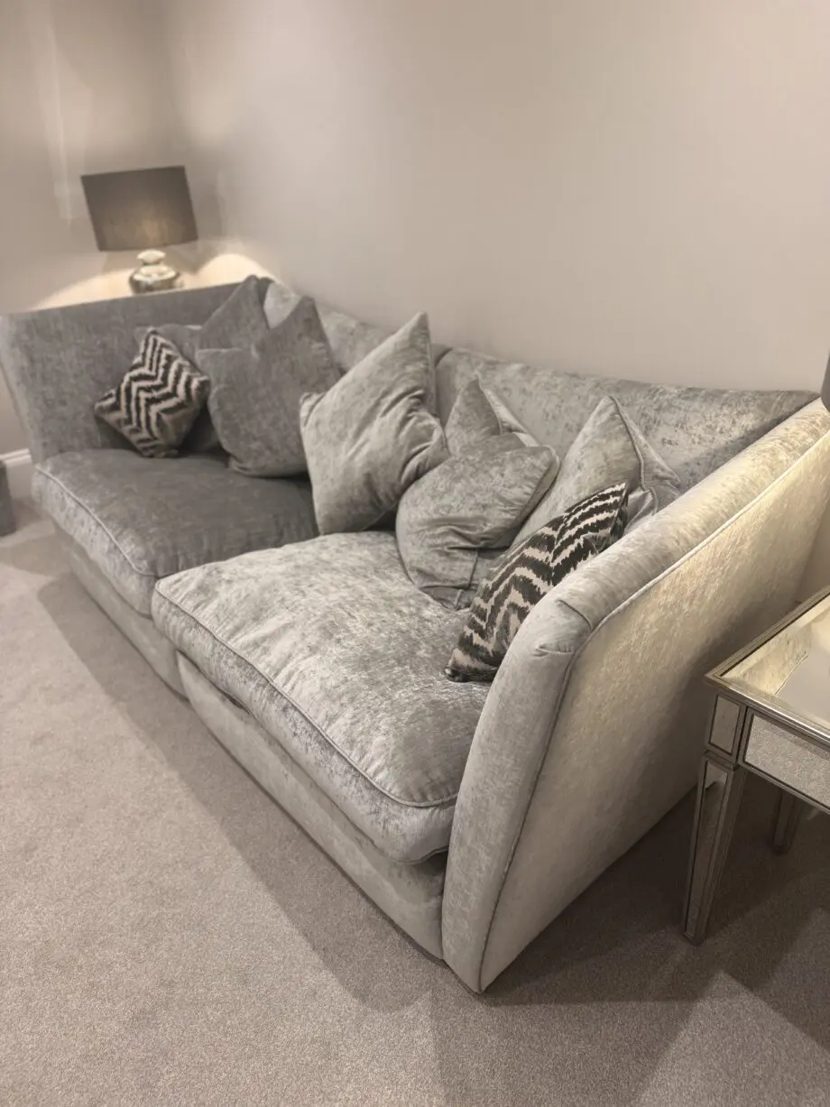 Sofology Richmonde Grey 4 & 3 seater with long footstool