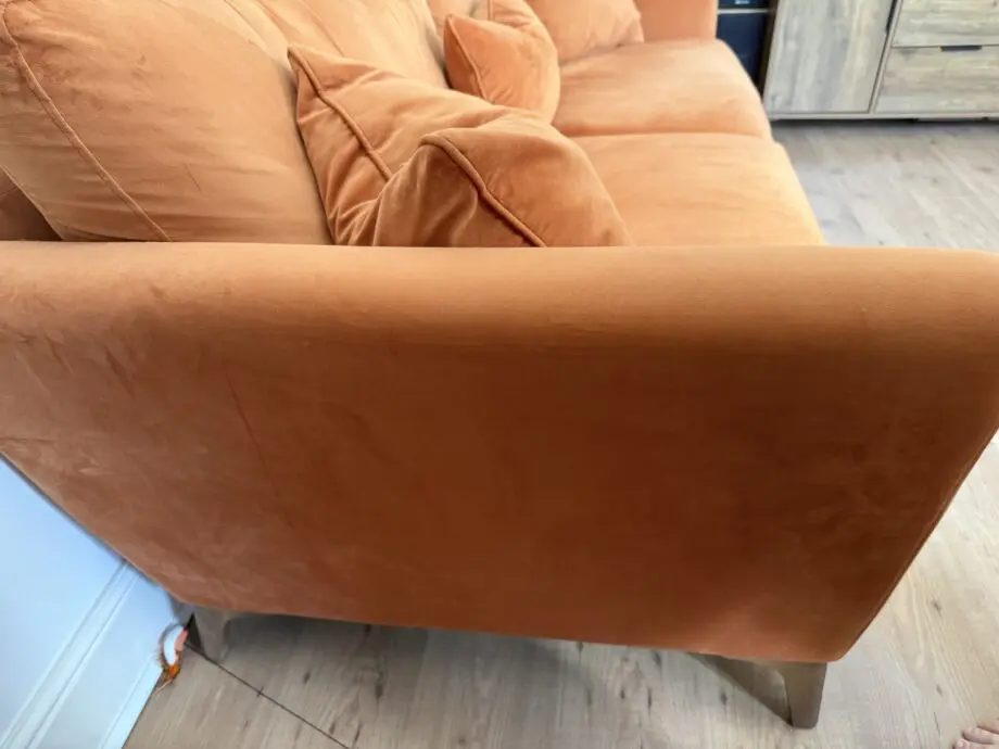 DFS Libby Burnt orange three seater sofa