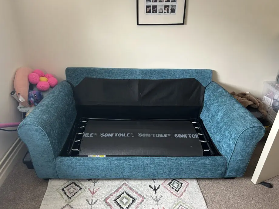 Argos blue sofa bed - 2 seater