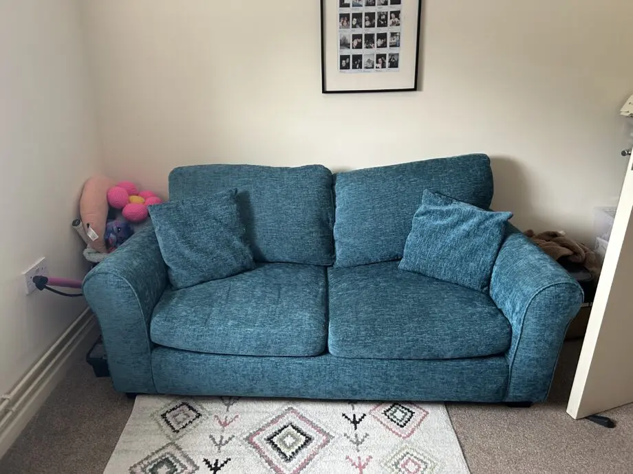 Argos blue sofa bed - 2 seater
