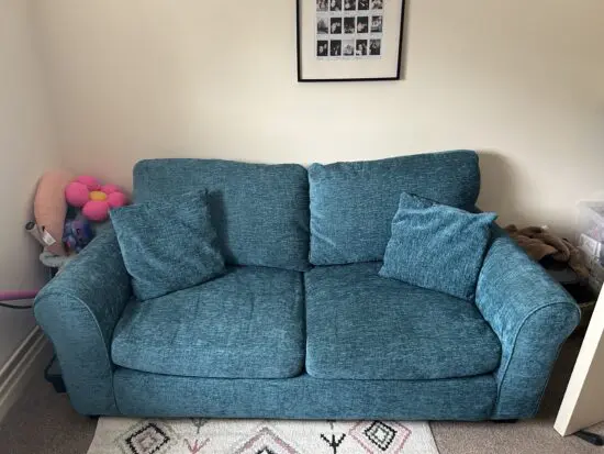 Argos blue sofa bed - 2 seater