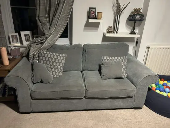 Pair of Blue Sofology 3 Seater sofas