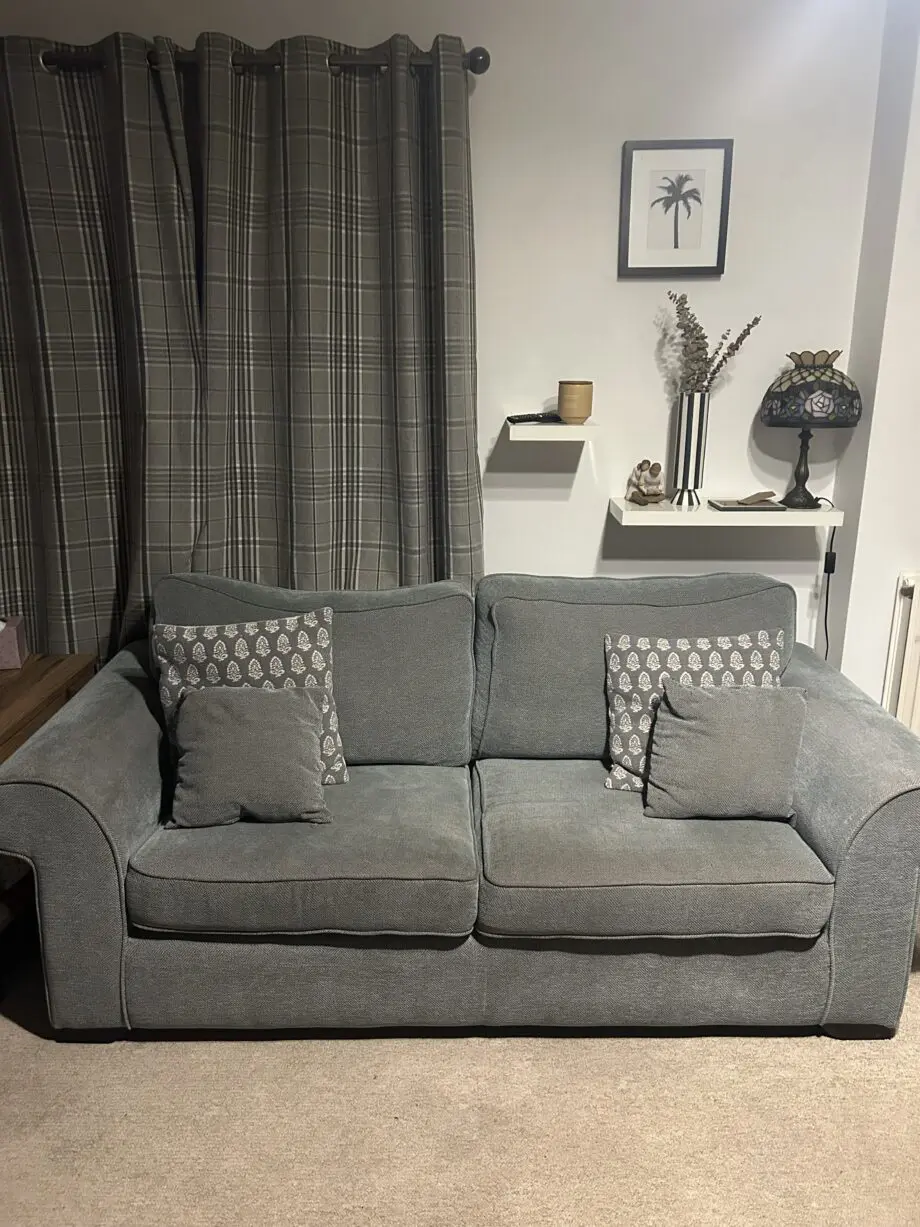 Pair of Blue Sofology 3 Seater sofas