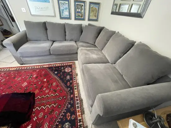 Ikea Gronlid 5 Seater Corner Sofa Grey Velvet