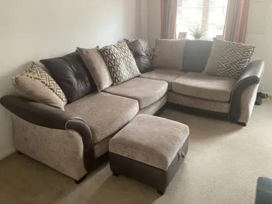 DFS Brown/Beige Corner Sofa
